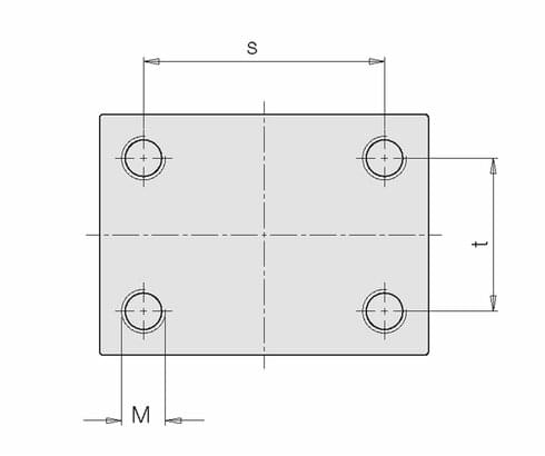 Gewinde anstelle der Längsbohrungen